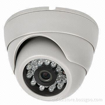 Dome Color CCD Camera, 420TVL Resolution, IP65 Weatherproof